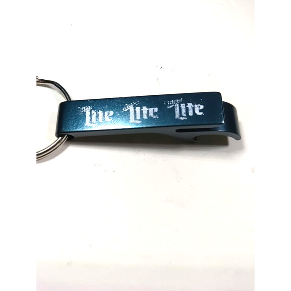 Miller Light Metal Keychain Teal Green - Picture 3 of 6